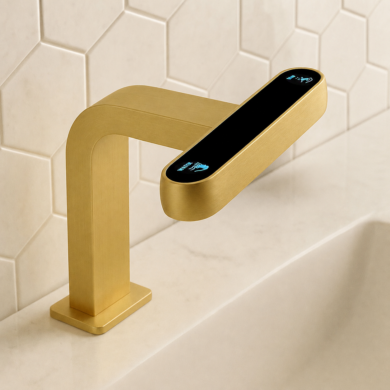Fontana Brushed Gold Luxury Dual Sensor Automatic Faucet and Foam Soap Dispenser